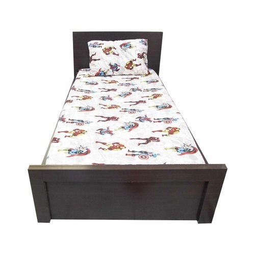 Marvel Avengers Fitted Bed Sheet for Kids -Super Soft, Fade Resistant (Official Marvel Product) 90x190+25cm RHA11982