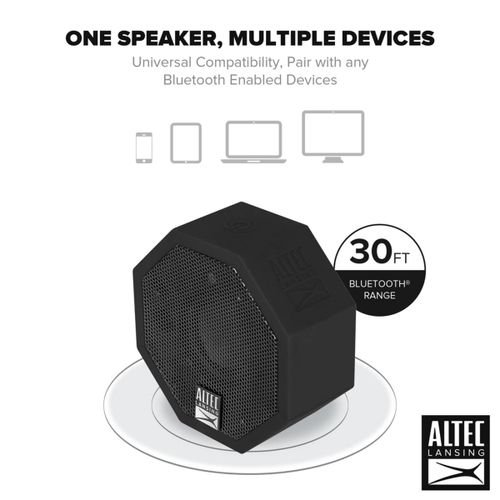 Altec Lansing IMW376 Solo Portable Bluetooth Wireless Speaker Black