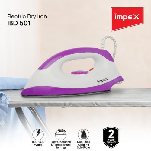 Impex IBD 501 Electric Iron Box with Overheat protection & Five Temperature Settings