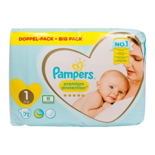 Pampers Premium Care Diaper No.1 Jumbo Pack 2-5kg 72 Count