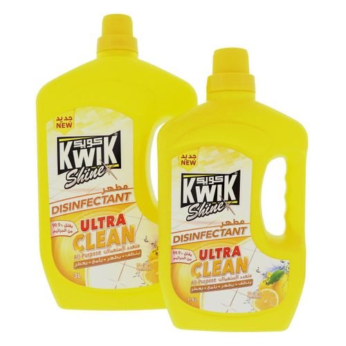 Kwik Shine Ultra Clean Disinfectant Assorted 3Litre + 1.5Litre