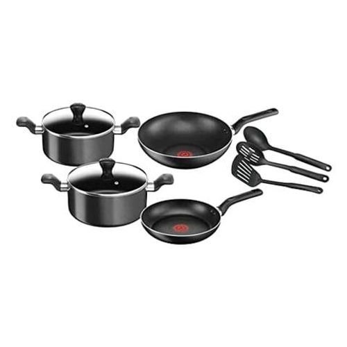 Tefal G6 Super Cook Cookware Set Black Pack of 9