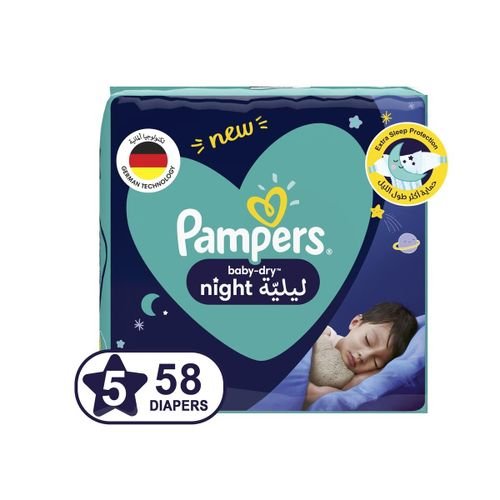 Pampers Baby-Dry Night Diapers Size 5 12-17kg 58pcs