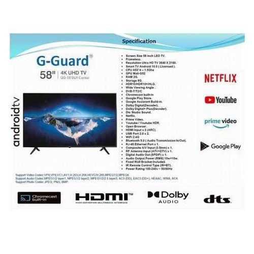 G-Guard LED TV GG-58SUA Discovery Full HD 58 Inch