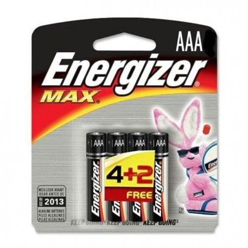 Energizer Battery Max AAA 4+2 Free