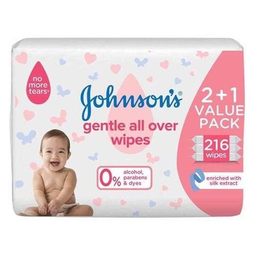 JOHNSON’S GENTLE ALL OVER WIPES X216