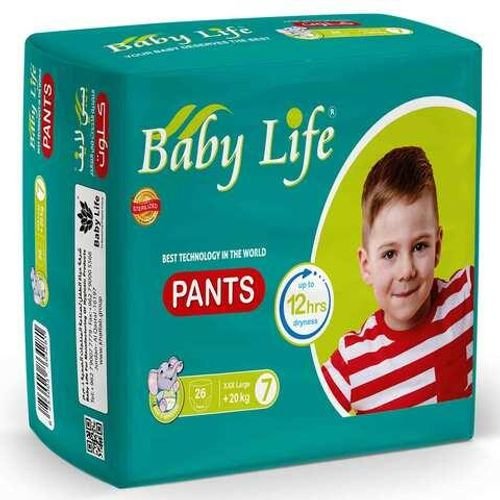 Baby Life Diapers Pants XXX Large Size 7 20+ Kg 7 26 Pieces