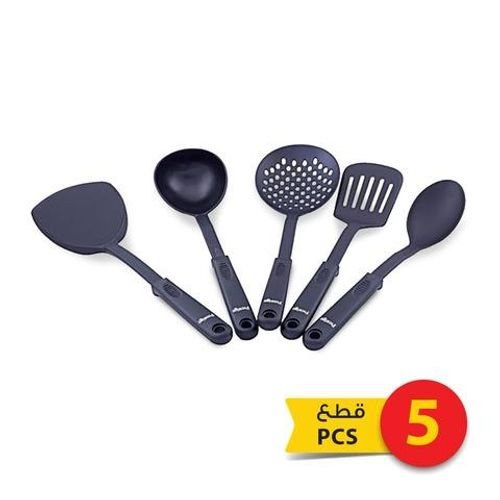 Perstige nylon kitchen tool set - black x 5