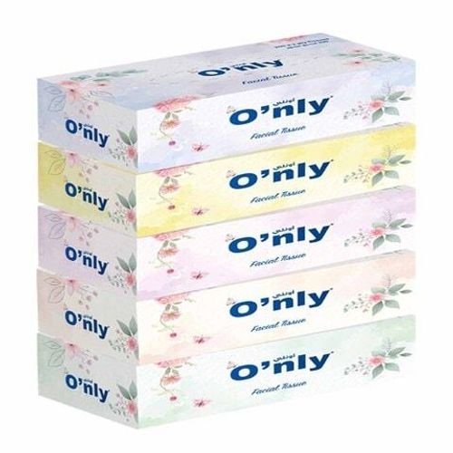 Only 2Ply Facial Tissue 200 Sheets x Pack of 5