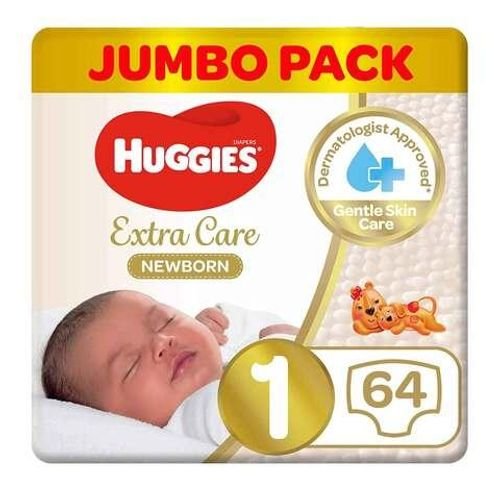 Huggies Newborn Baby Diaper Size 5kg Jumbo Pack 64 count