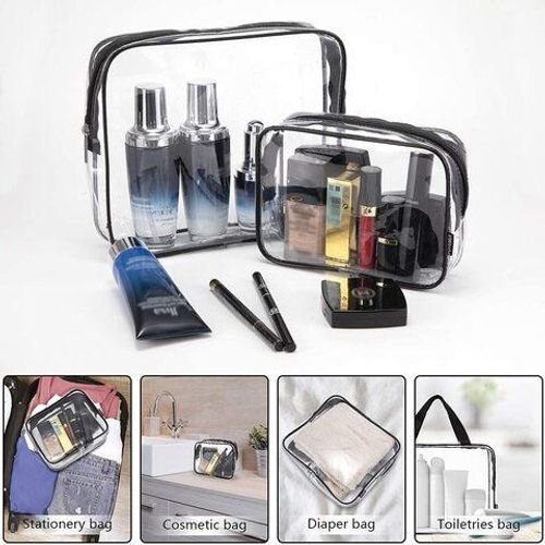 Sky-Touch Clear Travel Bags For Toiletries, Waterproof Transparent Packing Travel Organizer