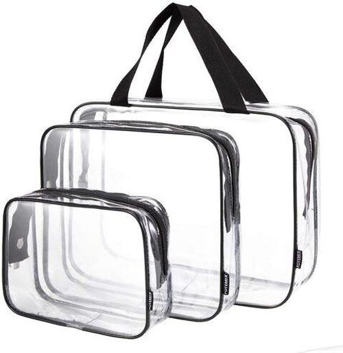Sky-Touch Clear Travel Bags For Toiletries, Waterproof Transparent Packing Travel Organizer