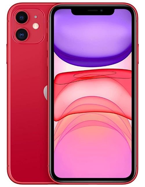 هاتف أبل آيفون 11، 4 جي، سعة 64 جيجابايت، لون أحمر