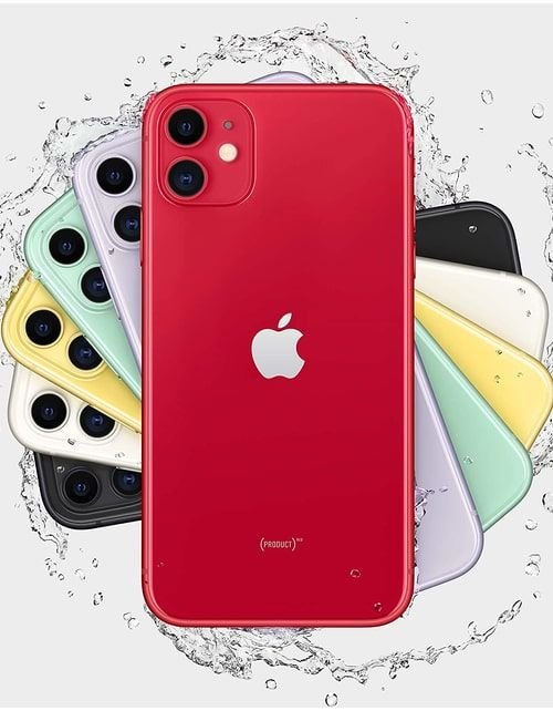 هاتف أبل آيفون 11، 4 جي، سعة 128 جيجابايت، لون أحمر