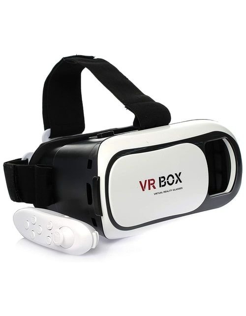 نظارات الواقع الإفتراضي ثلاثية الأبعاد VR02 بوكس, مع جهاز تحكم بلوتوث للألعاب