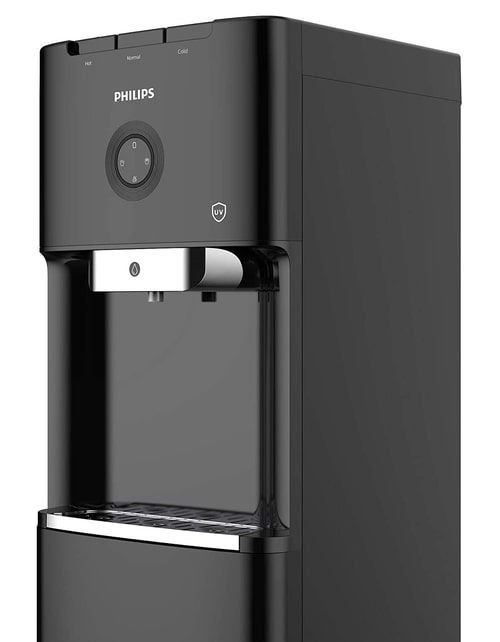 Philips Bottom Loading Water Dispenser, Cold & Hot Spout, With Filter & UV Sterilization, Black