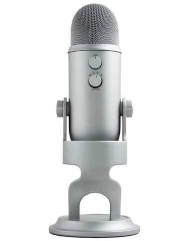 Blue Yeti USB Microphone, Three Capsules, Four Recording Patterns, Gray