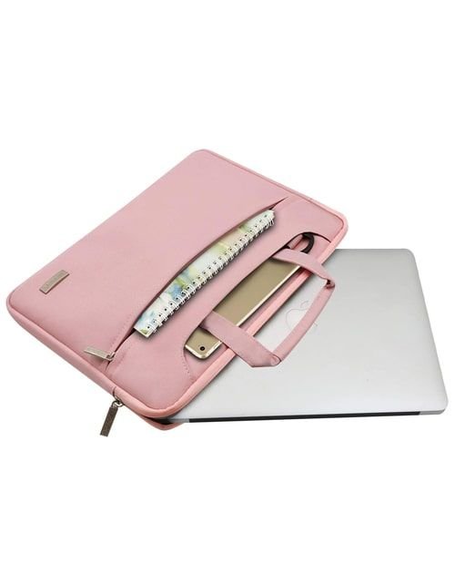Mosiso laptop shoulder Bag, made of fabric and polyester, for MacBook /Notebook 13/13.3 inch, Pink