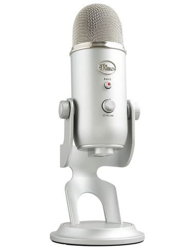Blue Yeti USB Microphone, 3Capsules, Four Recording Patterns, Silver