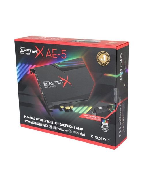 Creative Sound BlasterX AE-5 Gaming Sound Card. RGB, PCIe