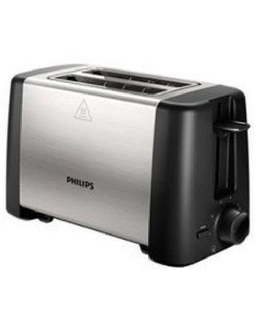Philips Daily Toaster, Double Slice, 800W, Black/Silver, HD4825/91