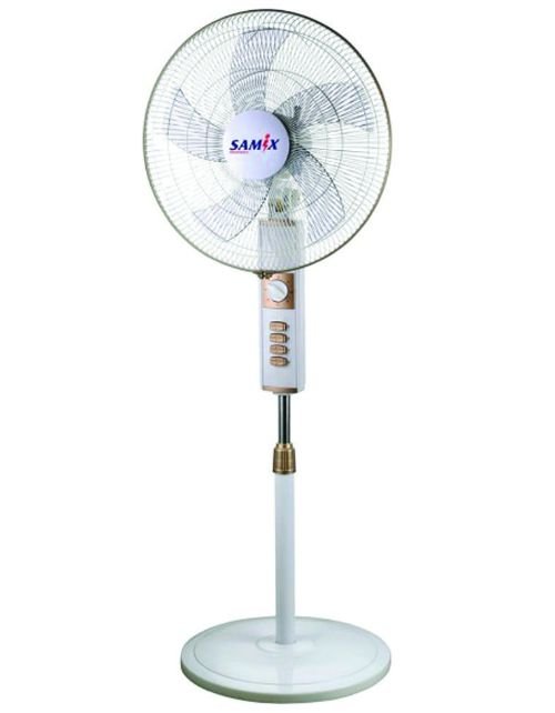 SAMIX Stand Fan, 18Inch, 5Blades, White Color