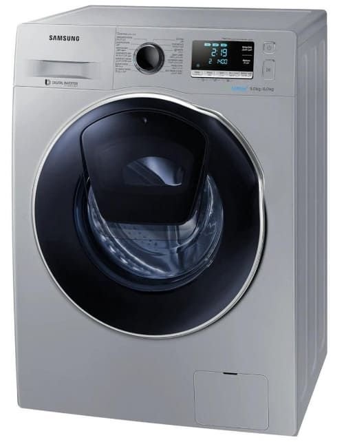 Samsung Front Load Fully Automatic Washer/Dryer Combo, 9kg, 1400 RPM, Silver