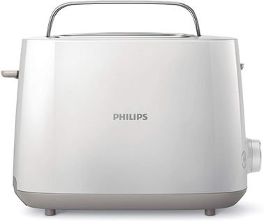 Philips Daily Toaster, Double Slice, 830w, Heating rack, White, HD2581
