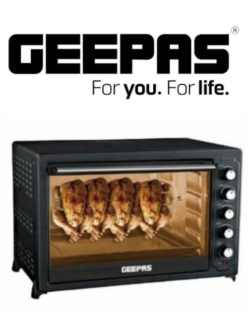 Electric oven  Geepas with Rotisserie, 55liter, 2000watt, Black