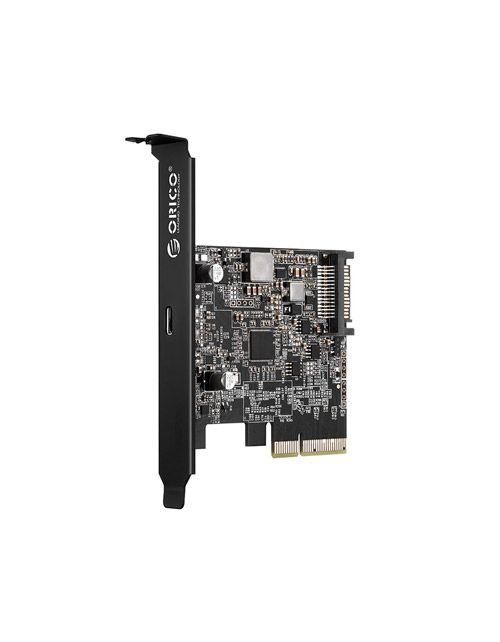 بطاقة توسعة PCIe يو اس بي سي من أوريكو، منفذ واحد، سرعة 20 جيجابت، لون اسود