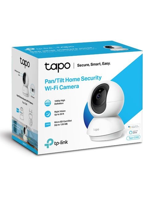 كاميرا مراقبة منزلية تي بي لينك Tapo C200، وايفاي، 360 درجة، فول اتش دي