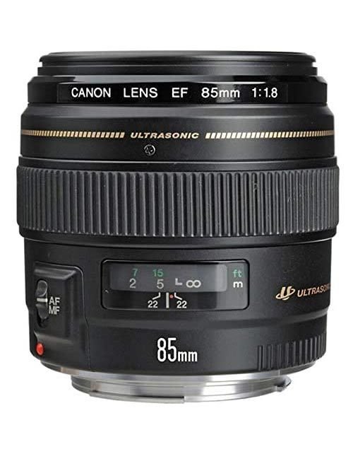 عدسة كاميرا كانون EF 85mm f/1.8 USM، متوافقة مع كاميرات EOS، لون أسود