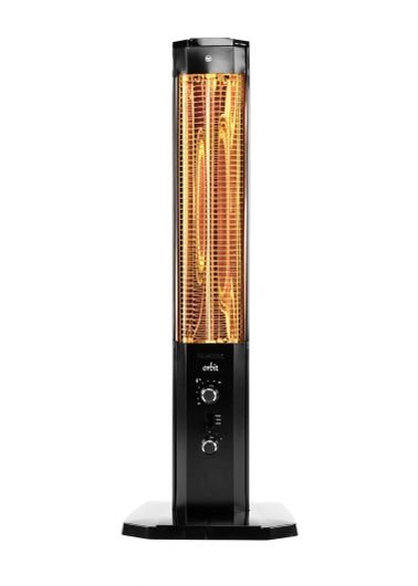 Kumtel Orient Mica Vertical Electric Heater, 1800 Watt, Black