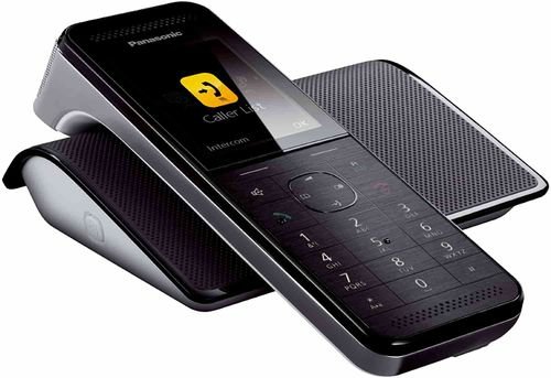 Panasonic Landline Cordless Smart Phone, WiFi, Color Screen, Black