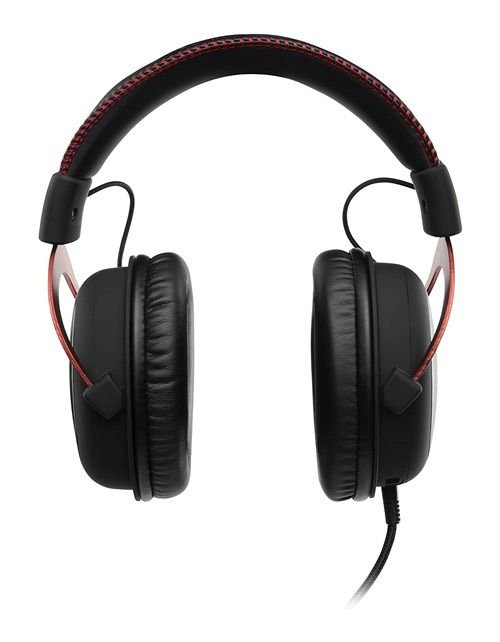 سماعة رأس هايبر إكس كلاود 2، صوت محيطي 7.1، أحمر