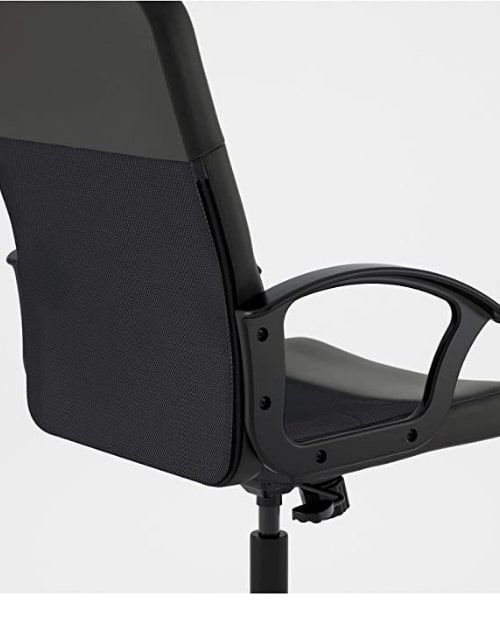 كرسي مكتب من إيكيا، دوار قابل لتعديل الارتفاع، لون أسود