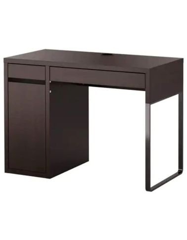 Ikea MICKE Wooden Desk, Three Storage Units, Wire Compound, Black-Brown