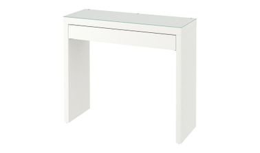 MALM Dressing Table from IKEA, Glass Surface, White