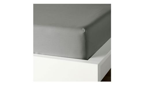 DALVA Fitted Sheet from IKEA, 180x200 cm, Light Gray