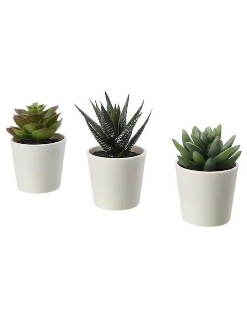 Artificial potted plant with pot from IKEA, succulents, 3pcs, In / Outdoor