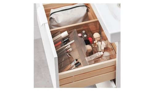 Bathroom Box with Compartments from IKEA, Plastic, Smoked Color