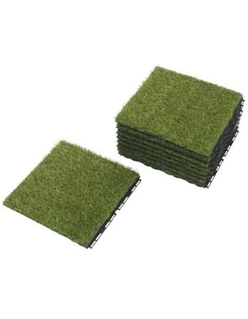 Ikea synthetic grass house parquet, 30 x 30 cm, 9 pieces, green