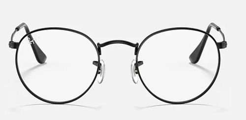 إطار نظارة طبية راي بان RX3447V، دائري، معدن، لون أسود