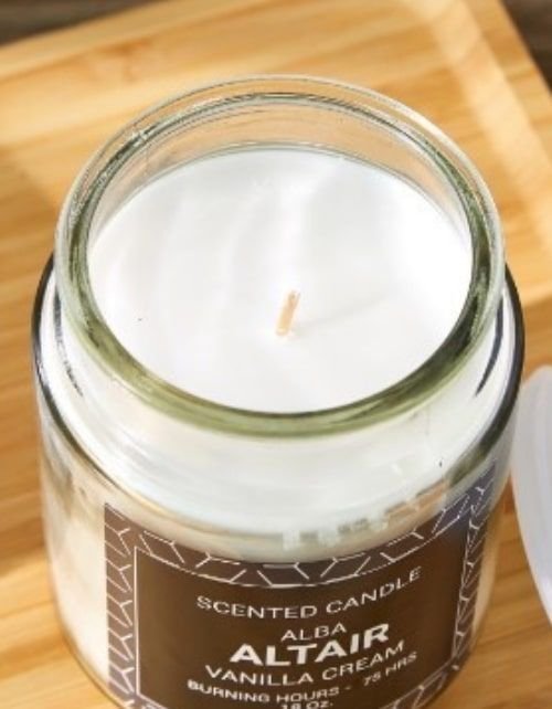 Home Box Alba Altair Jar Scent Candle, Vanilla Cream Scent, 100ml