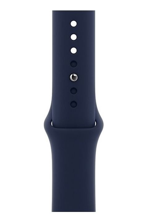 ساعة آبل 6 الذكية 44 ملم، شاشة 1.7 بوصة، GPS مع خاصية الاتصال، هيكل ألمنيوم أزرق، سوار رياضي أزرق
