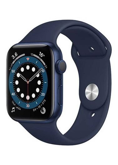 Apple Watch Series 6, 44mm, GPS, Blue Aluminum Case, Blue Sport Band