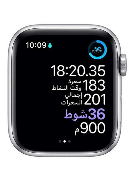 Apple Watch Series 6, 44mm, GPS, Silver Aluminum Case, White Sport Band