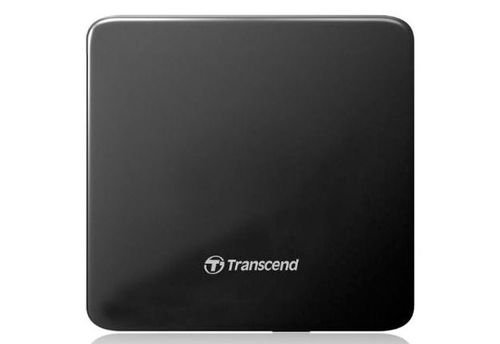 Transcend Extra Slim Portable DVD Writer, USB, Black