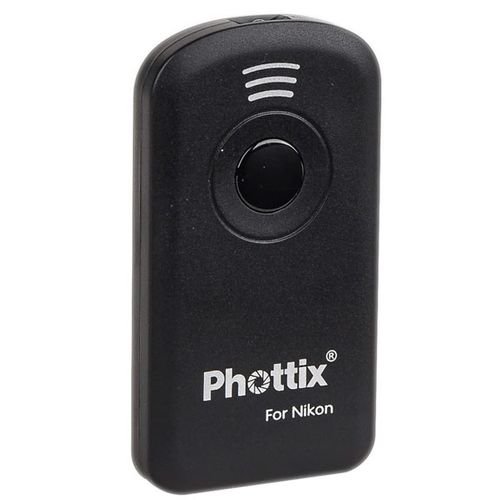 ريموت Phottix لاسلكي لكاميرت نيكون، اتصال IR، لون أسود