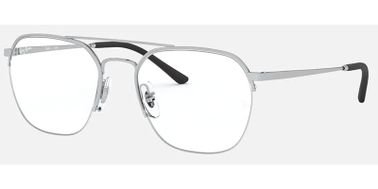 Ray-Ban RB6444 Prescription Glasses Frame, Square, Metal, Silver